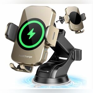 Wireless Car Charger 3-in-1 Phone Mount Brand New